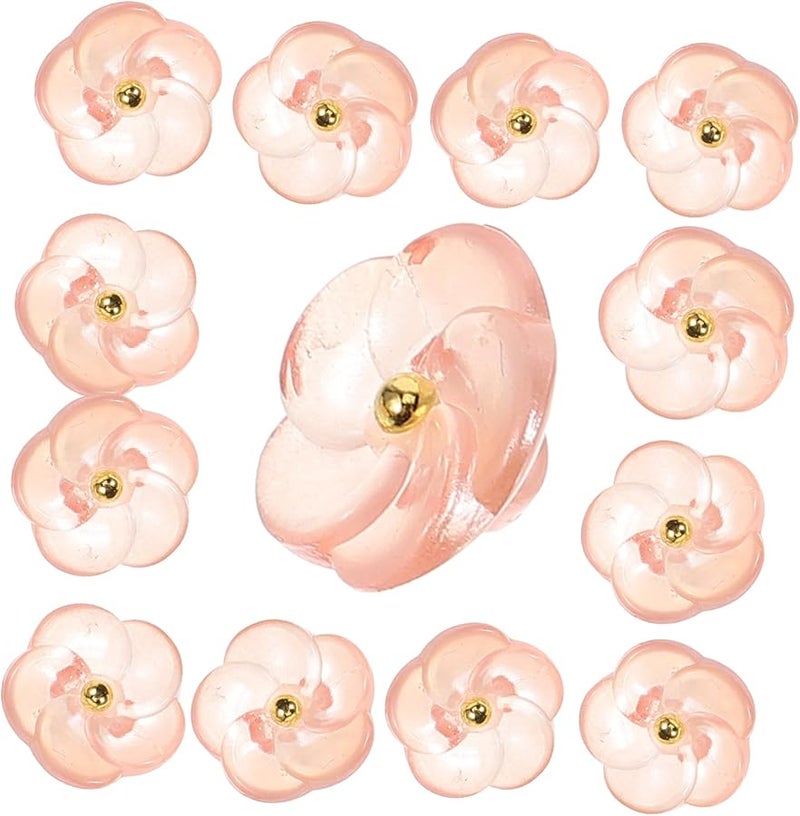 Vintage Flower Shape Plastic Buttons For DIY Crafts Clothing Sewing 100PCS - Image 1